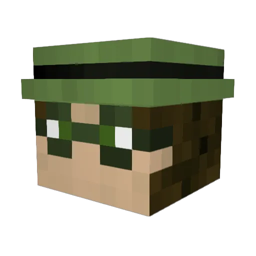 20Helicopter Minecraft avatar head, 3D render