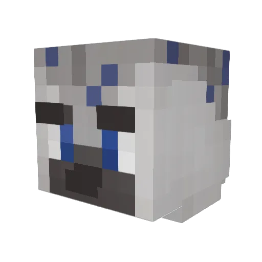 20JP Minecraft avatar head, 3D render