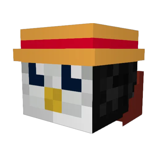 20KaYoZz48 Minecraft avatar head, 3D render