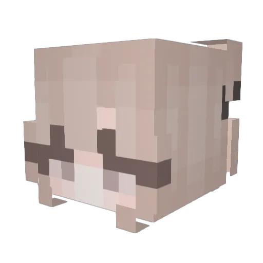 20Lena11 Minecraft avatar head, 3D render