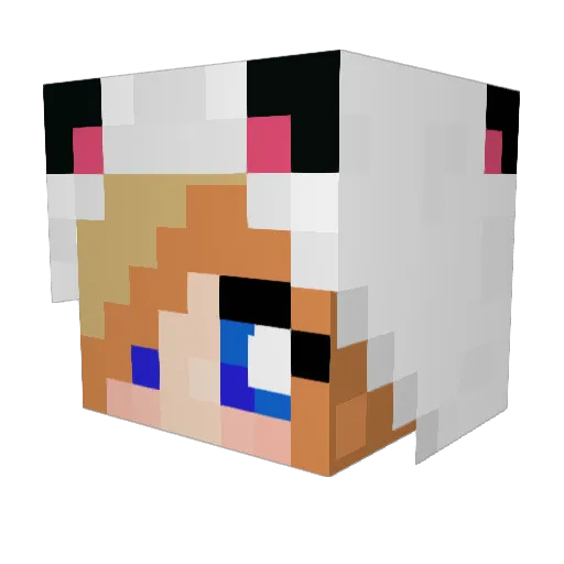 20MLC16 Minecraft avatar head, 3D render
