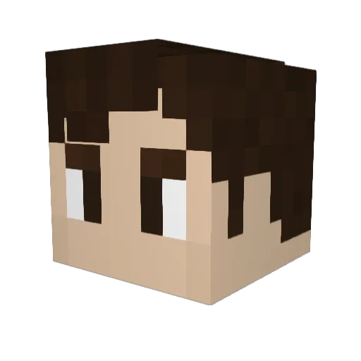 20MSOGamer Minecraft avatar head, 3D render
