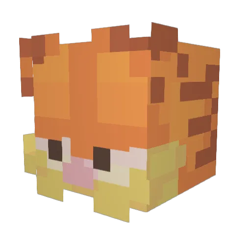 20YRSOLD Minecraft avatar head, 3D render