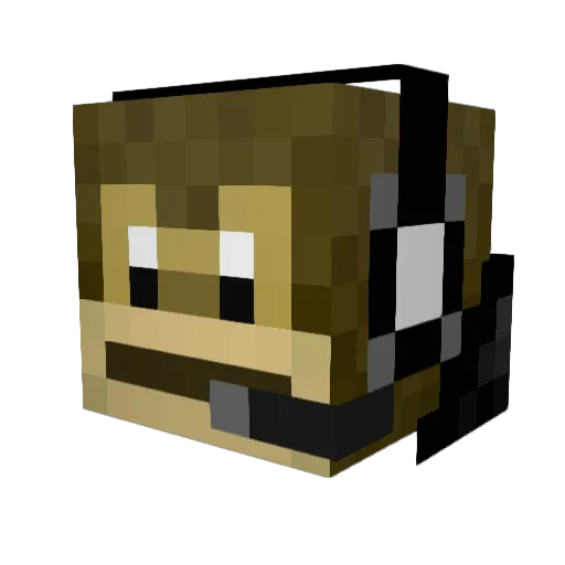 20_bananas Minecraft avatar head, 3D render