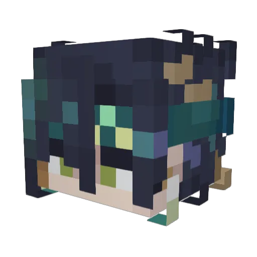 20b_msmc_yrw Minecraft avatar head, 3D render