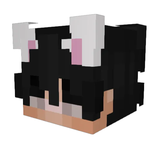 20k_ Minecraft avatar head, 3D render