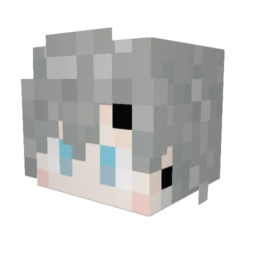 20kaneru Minecraft avatar head, 3D render