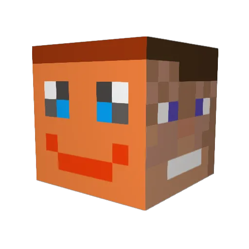 20obi Minecraft avatar head, 3D render