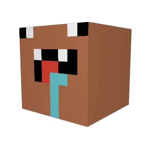 20vicho Minecraft avatar head, 3D render