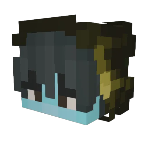 2101 Minecraft avatar head, 3D render