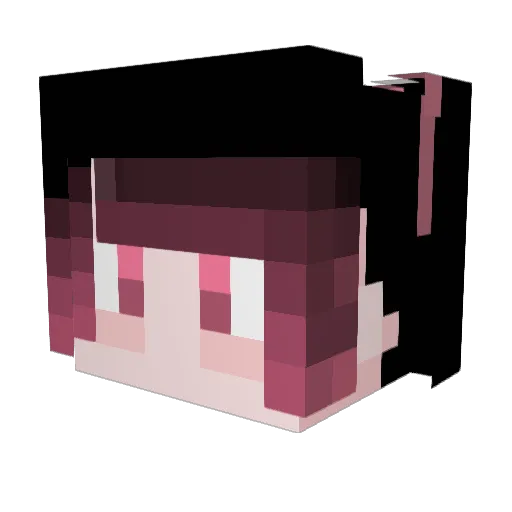 211111111111111 Minecraft avatar head, 3D render