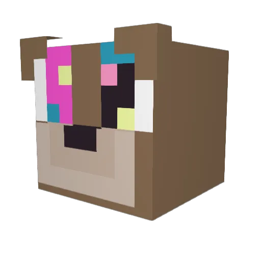 2139 Minecraft avatar head, 3D render