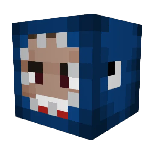 213ben Minecraft avatar head, 3D render