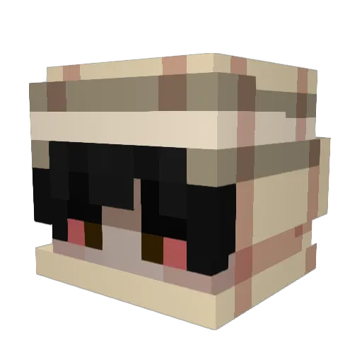 213k Minecraft avatar head, 3D render