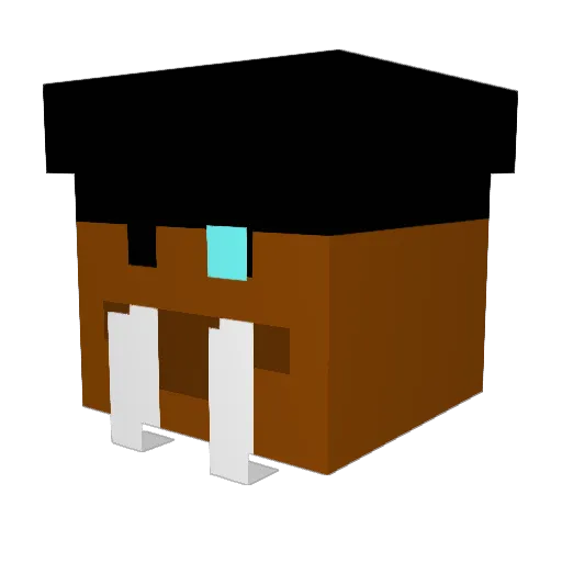 2142beastman Minecraft avatar head, 3D render