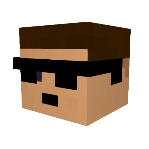 216x Minecraft avatar head, 3D render