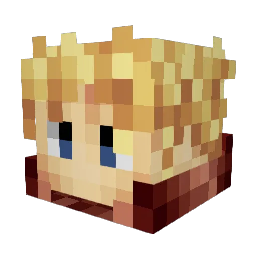 217145 Minecraft avatar head, 3D render