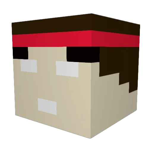 21Carrotss Minecraft avatar head, 3D render