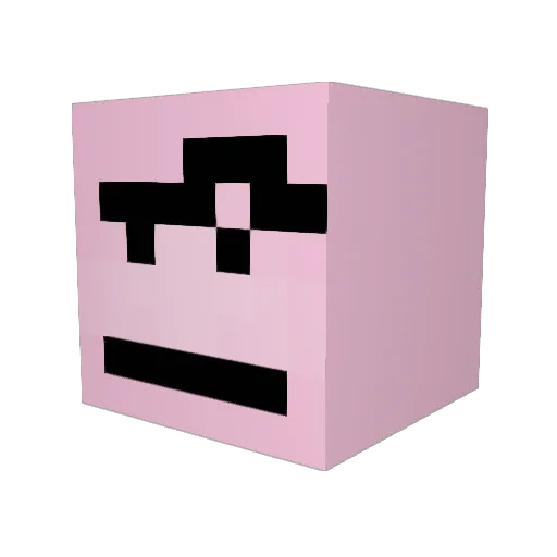 21Cash Minecraft avatar head, 3D render