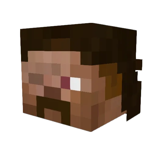21D1 Minecraft avatar head, 3D render