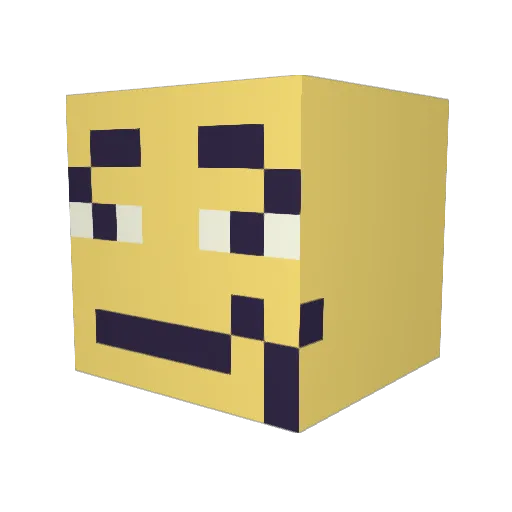 21Dec Minecraft avatar head, 3D render