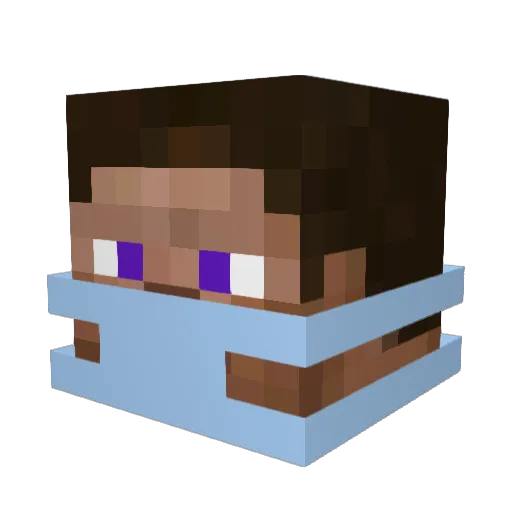 21Madman Minecraft avatar head, 3D render