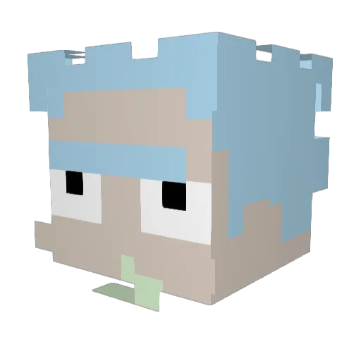 21SwaggyHugo Minecraft avatar head, 3D render