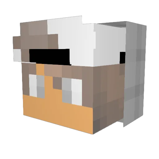 21Waffles Minecraft avatar head, 3D render