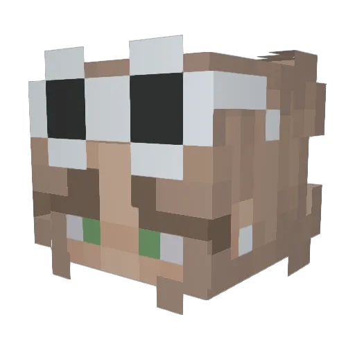21_katia_25 Minecraft avatar head, 3D render