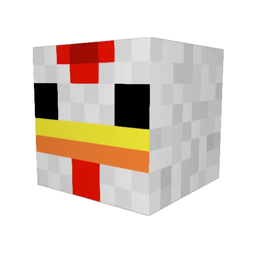 21beast Minecraft avatar head, 3D render