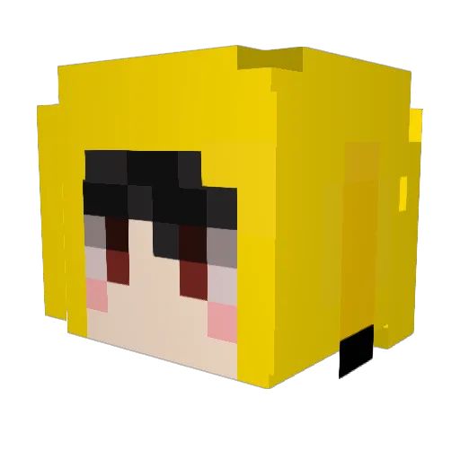 21gg34n Minecraft avatar head, 3D render