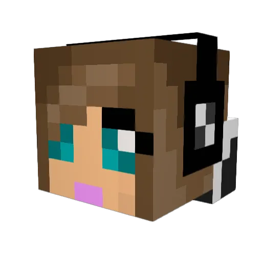 21gymnast Minecraft avatar head, 3D render