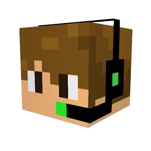 21mars01 Minecraft avatar head, 3D render