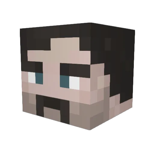 21on Minecraft avatar head, 3D render