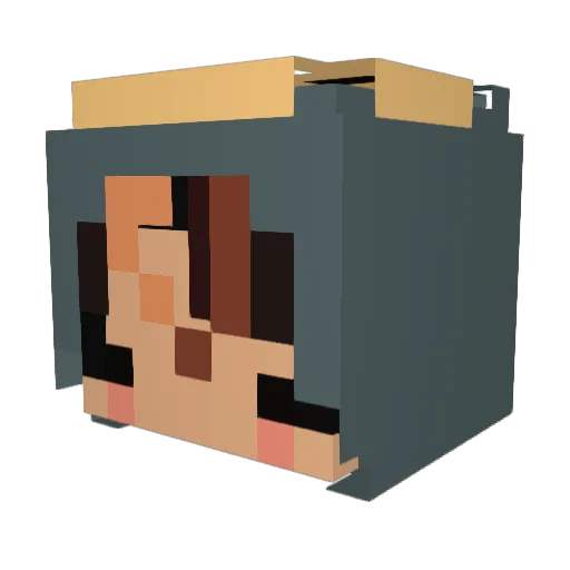 21phantoms Minecraft avatar head, 3D render