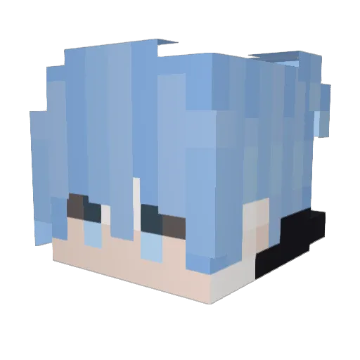 21q1 Minecraft avatar head, 3D render