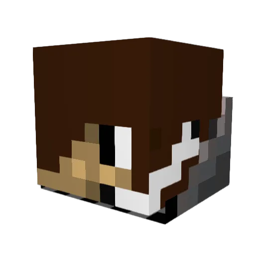 21yoan Minecraft avatar head, 3D render