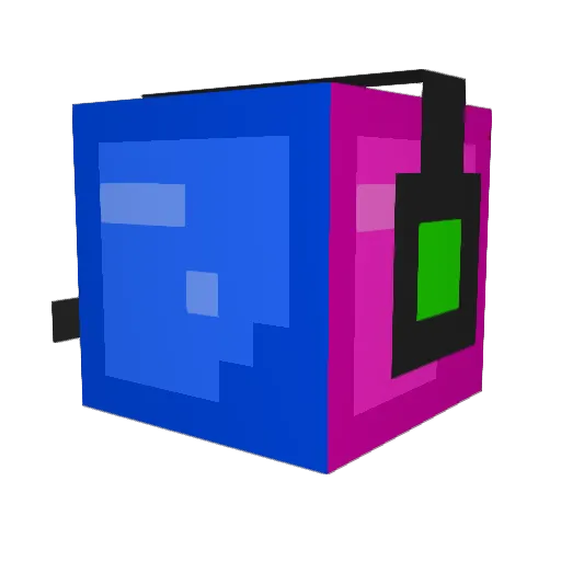 220Stacking Minecraft avatar head, 3D render