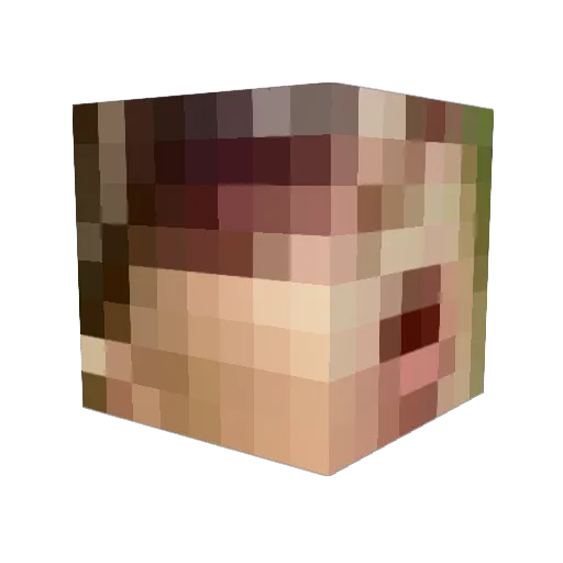2221 Minecraft avatar head, 3D render