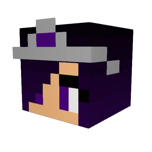 2221tok Minecraft avatar head, 3D render