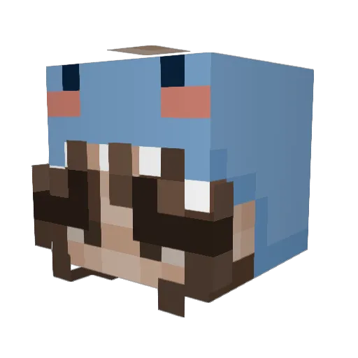 2222kay Minecraft avatar head, 3D render