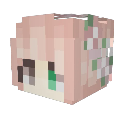 22334l Minecraft avatar head, 3D render