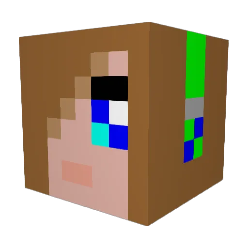 224468 Minecraft avatar head, 3D render