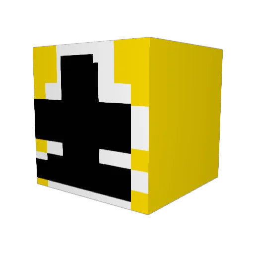 2276 Minecraft avatar head, 3D render
