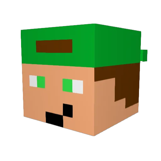 22Colin22 Minecraft avatar head, 3D render