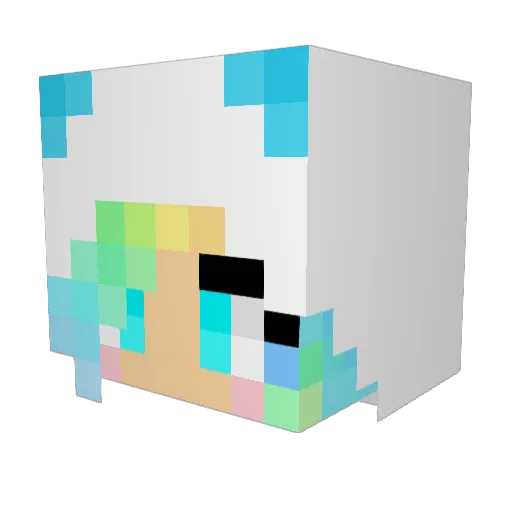 22Mausi02 Minecraft avatar head, 3D render