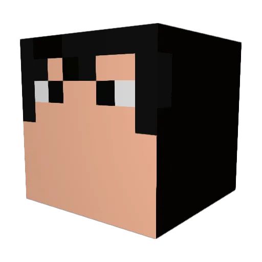 22Rap Minecraft avatar head, 3D render