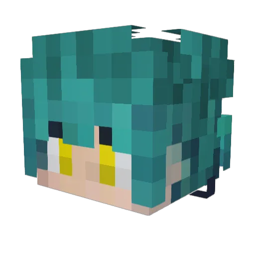 22Ryo27 Minecraft avatar head, 3D render