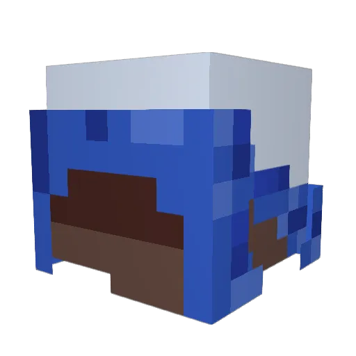 22Snow Minecraft avatar head, 3D render