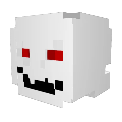 22U Minecraft avatar head, 3D render